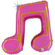 MUSIC NOTE DOUBLE PINK 40" SHAPE C PKT