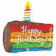 RAINBOW BIRTHDAY CAKE 28" DIMENSIONALS SHAPE D3 PKT