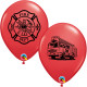 FIRE DEPT 11" RED (25CT) LAC