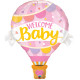 WELCOME BABY PINK BALLOON 42" SHAPE GROUP B PKT YTE  (LIMITED STOCK)