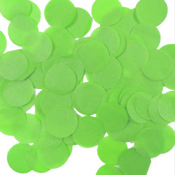 LIME GREEN 15MM ROUND PAPER CONFETTI 100G