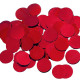 RED 15MM ROUND METALLIC CONFETTI 100G