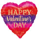 WATERCOLOUR STRIPES VALENTINE'S DAY STANDARD S40 PKT