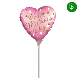 MOTHER'S DAY SATIN 9" A15 INFLATED WITH CUP & STICK