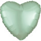 MINT GREEN SATIN LUXE HEART STANDARD S15 FLAT A