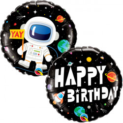 ASTRONAUT BIRTHDAY 18" PKT