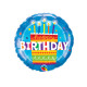 CAKE BLUE BIRTHDAY 9" INFLATED WITH CUP & STICK