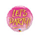 LET'S PARTY 9" INFLATED WITH CUP & STICK