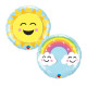 SUNSHINE RAINBOW 9" INFLATED WITH STICK & CUP