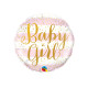 PINK STRIPES BABY GIRL 9" INFLATED WITH CUP & STICK