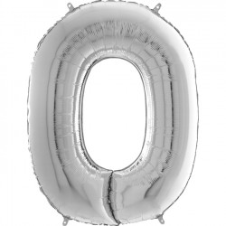 SILVER NUMBER 0 SHAPE 26" PKT