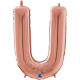 ROSE GOLD LETTER U SHAPE 26" PKT