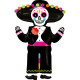 DAY OF THE DEAD SKELETON SHAPE P35 PKT (21" x 34")