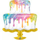 RAINBOW DRIP CAKE 39" SHAPE GROUP D PKT