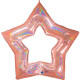 ROSE GOLD GLITTER LINKY STAR 48" GRABO PKT