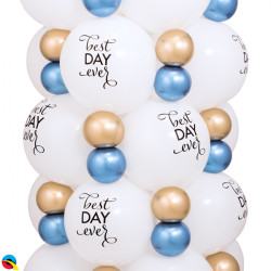 SIMPLY BEST DAY EVER TOP PRINT 11" WHITE (50CT) LBL (LIMITED STOCK)