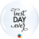 SIMPLY BEST DAY EVER TOP PRINT 11" WHITE (50CT) LBL (LIMITED STOCK)
