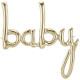BABY SCRIPT WHITE GOLD 40" AIRFILLED SHAPE S1-01 PKT
