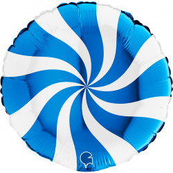SWIRLY WHITE - BLUE 18" PKT (ITEM WILL BE PLACED ON BACK ORDER AND SHIPPED WHEN AVAILABLE)  
