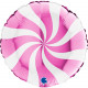 SWIRLY WHITE - FUCHSIA 18" PKT (ITEM WILL BE PLACED ON BACK ORDER AND SHIPPED WHEN AVAILABLE)  