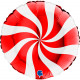 SWIRLY WHITE - RED 18" PKT (ITEM WILL BE PLACED ON BACK ORDER AND SHIPPED WHEN AVAILABLE)  