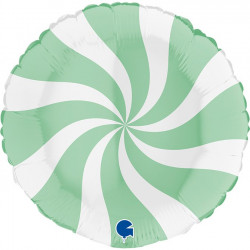 SWIRLY WHITE - MATTE GREEN 18" PKT (ITEM WILL BE PLACED ON BACK ORDER AND SHIPPED WHEN AVAILABLE)  