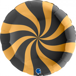 SWIRLY GOLD - BLACK 36" PKT (ITEM WILL BE PLACED ON BACK ORDER AND SHIPPED WHEN AVAILABLE)  