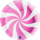 SWIRLY WHITE - FUCHSIA 36" PKT (ITEM WILL BE PLACED ON BACK ORDER AND SHIPPED WHEN AVAILABLE)  