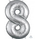 SILVER NUMBER 8 SHAPE P50 PKT (21" x 34")