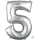 SILVER NUMBER 5 SHAPE P50 PKT (23" x 33")