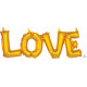 LOVE GOLD BLOCK PHRASE SHAPE S55 PKT (25" x 9")