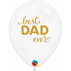 SIMPLY BEST DAD EVER 11" DIAMOND CLEAR (25CT) 