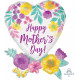 WATERCOLOUR FLOWERS HAPPY MOTHER'S DAY SHAPE P35 PKT