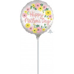 SPRING FLORAL MOTHER'S DAY 9" A15 INFLATED WITH CUP & STICK