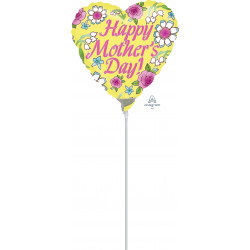 HAPPY MOTHER'S DAY YELLOW 9" A15 FLAT