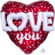LOVE HEARTS & HOLO DOTS MULTI BALLOON P70 PKT