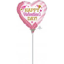 PINK & GOLD VALENTINE'S DAY  9" A15 FLAT