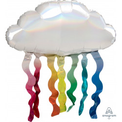 IRIDESCENT CLOUD WITH STREAMERS SHAPE P40 PKT (30" x 18")