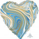 BLUE MARBLEZ HEART STANDARD S18 FLAT A