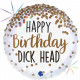 DICK HEAD HAPPY BIRTHDAY 18" HOLOGRAPHIC PKT  