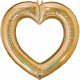 GOLD GLITTER LINKY HEART 41" GRABO PKT