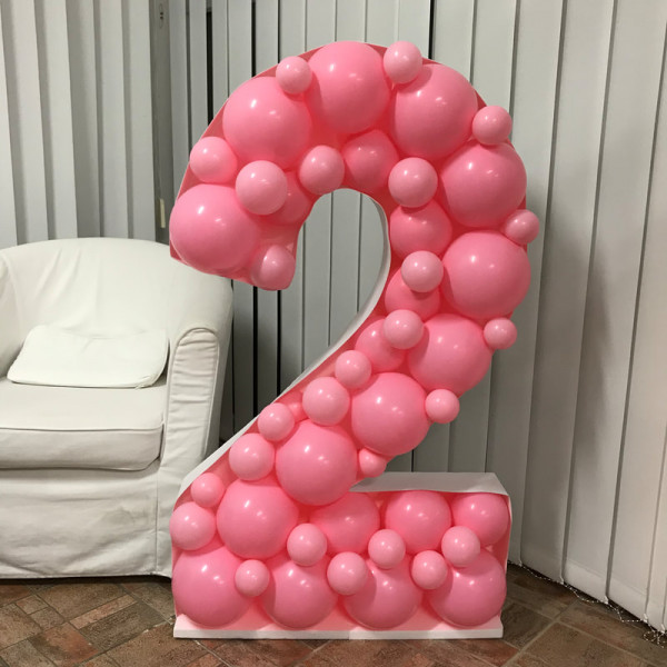 Number 2 mosaic balloon frame 120cm x 73cm balancebest