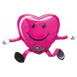 HAPPY HUGS MAGENTA BALLOON BUDDIES AIRWALKER P40 PKT (19" x 26")