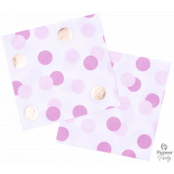 PINK & GOLD DOTS 3-PLY PAPER NAPKINS 16CT (YFO)