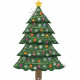 CHRISTMAS TREE HOLOGRAPHIC 60" SPECIAL DELIVERY SHAPE PKT