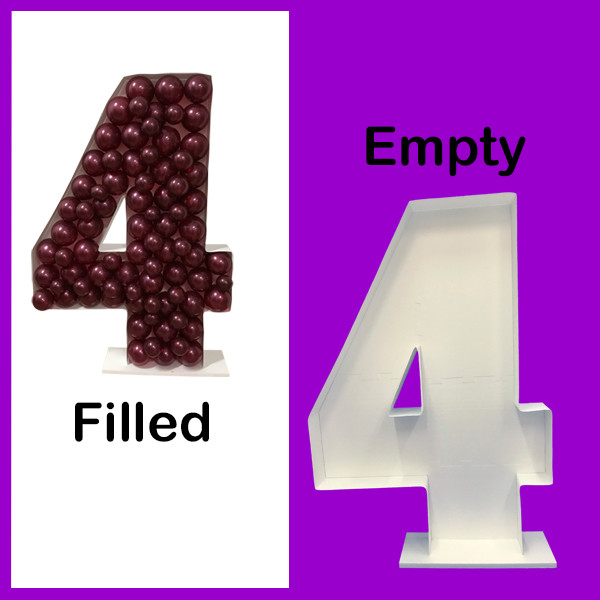NUMBER 4 MOSAIC BALLOON FRAME (120cm x 82cm) - Balancebest
