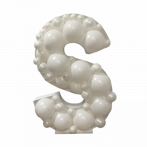 LETTER S MOSAIC BALLOON FRAME (100cm 70cm) - Balancebest