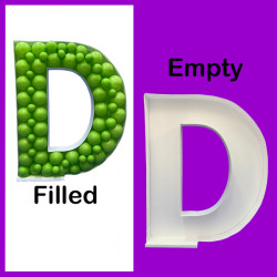 LETTER D MOSAIC BALLOON FRAME (100cm)