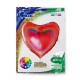 RED GLITTER HOLOGRAPHIC HEART 36" PKT