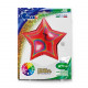 RED GLITTER HOLOGRAPHIC STAR 36" PKT